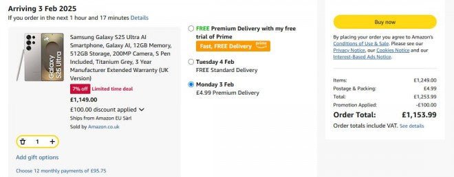 "Amazon UK'den Muhteşem Teklif: Ücretsiz Depolama Yükseltmesi ve 200 Pound İndirimli Galaxy S25!"