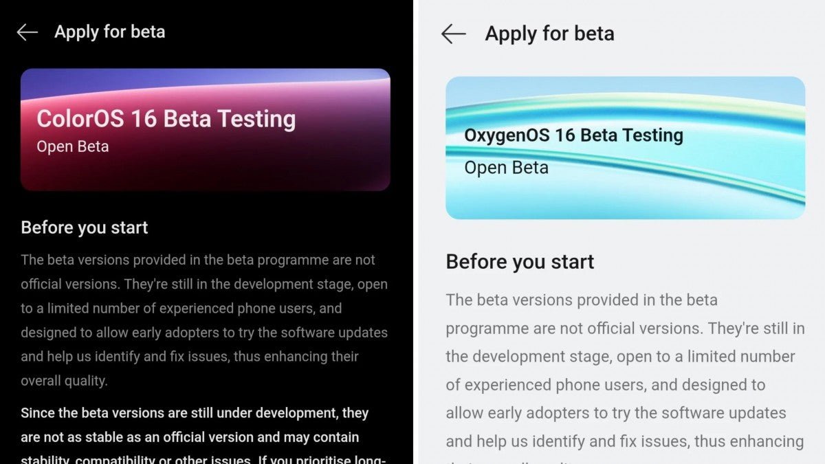ColorOS 16 ve OxygenOS 16 açık beta sürümleri artık uygunluk testini geçerseniz kullanılabilir hale geldi