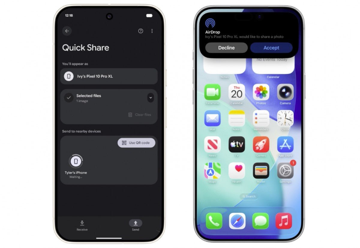 Google Pixel 9 serisi yakında Quick Share'de AirDrop desteği alabilir