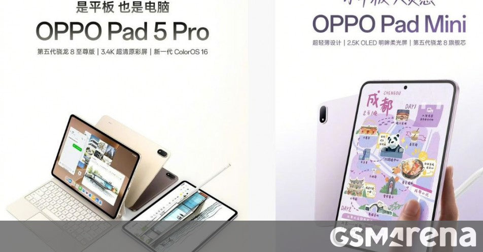 Oppo Pad 5 Pro ve Pad Mini: Özellikler ve Çıkış Tarihi