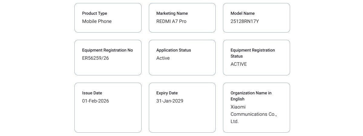 Redmi A7 Pro sertifikaları ana özelliklerini ortaya çıkarıyor