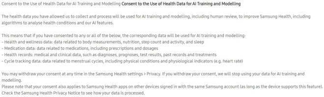 Samsung Health Veri Kullanımı: AI Eğitimi İçin Onay Gerekiyor