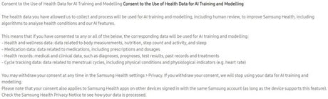 Samsung Health Veri Kullanımı: AI Eğitimi İçin Onay Gerekiyor