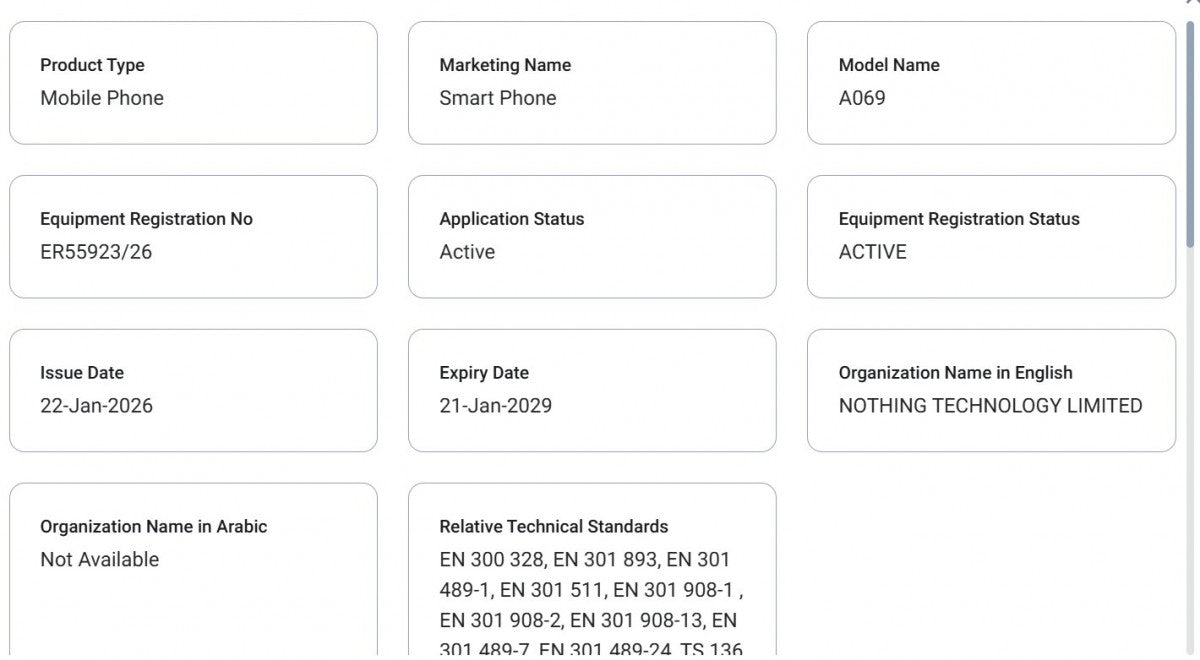 Nothing Phone (4a) lansman öncesinde sertifikalandırıldı