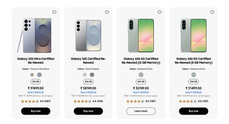 Samsung Yenilenmiş Telefon Satışına Hindistan'da Başladı