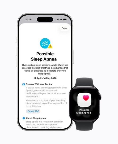 Apple'ın Uyku Apnesi ve İşitme Testi Özellikleri Hindistan'da