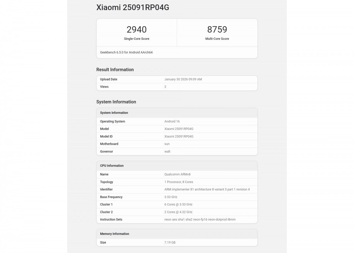 Xiaomi Pad 8 Pro, küresel çıkışı için Geekbench testinden geçiyor