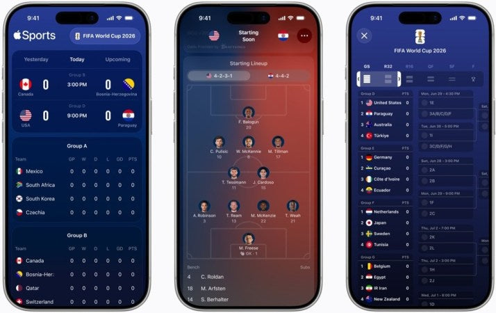 Apple Sports Uygulaması 90'dan Fazla Ülkede Yayında