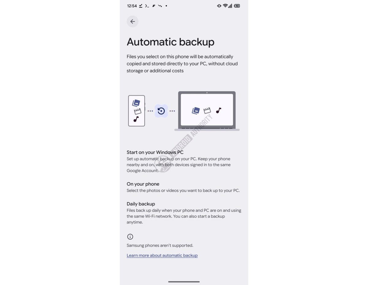 Android'in PC'ye Otomatik Yedekleme Özelliği: Samsung Hariç