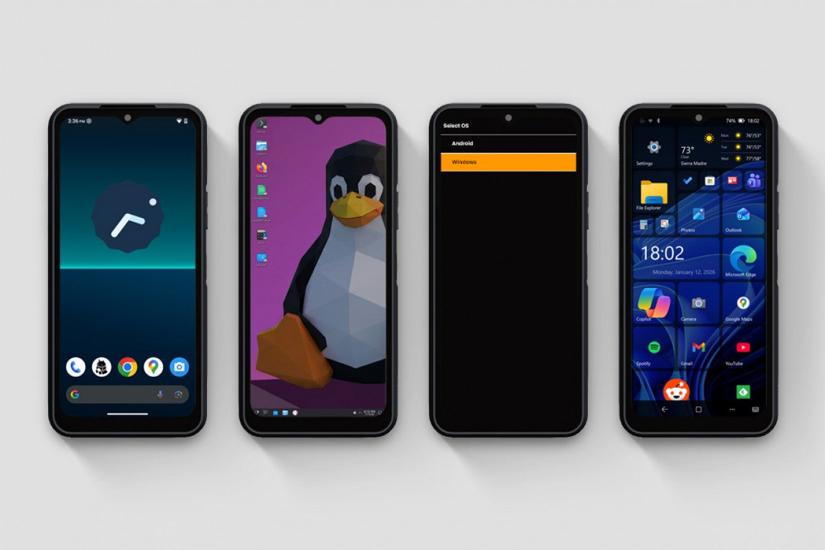 NexPhone, Android, Linux ve Windows 11'i çoklu önyükleme yapabilen bir masaüstü yerine geçen akıllı telefondur.