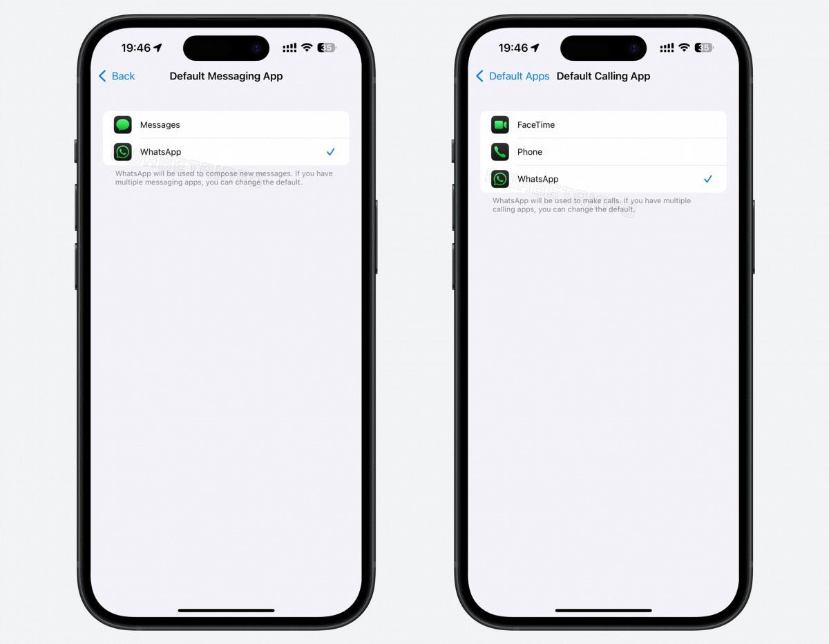 iPhone yakında WhatsApp'ı varsayılan arama ve mesajlaşma uygulaması olarak ayarlamanıza izin verecek
