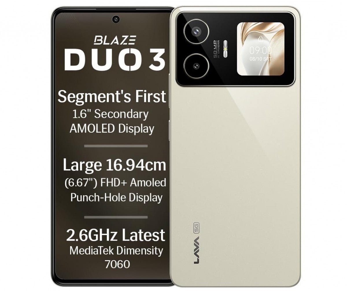 Lava Blaze Duo 3, çift ekran ve 5.000mAh bataryayla tanıtıldı
