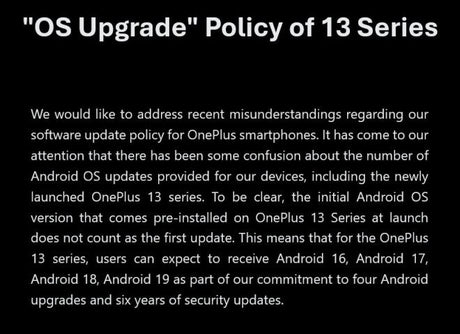 OnePlus durumu netleştiriyor: OnePlus 13 ve 13R, vaat edildiği gibi 4 işletim sistemi güncellemesi alacak