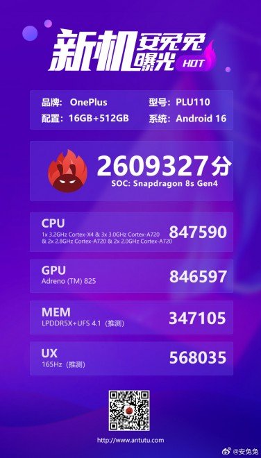 OnePlus Turbo'nun AnTuTu puanı ortaya çıkıyor