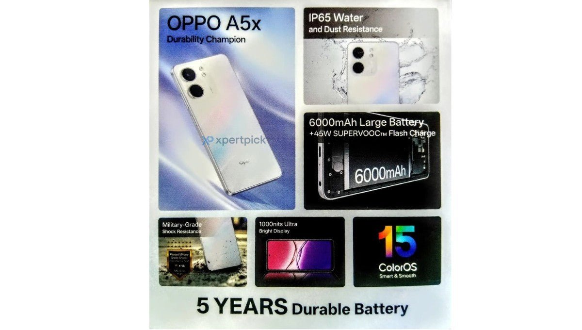 Oppo A5x pazarlama materyalleri sızdı, bazı temel özelliklerini ortaya çıkardı