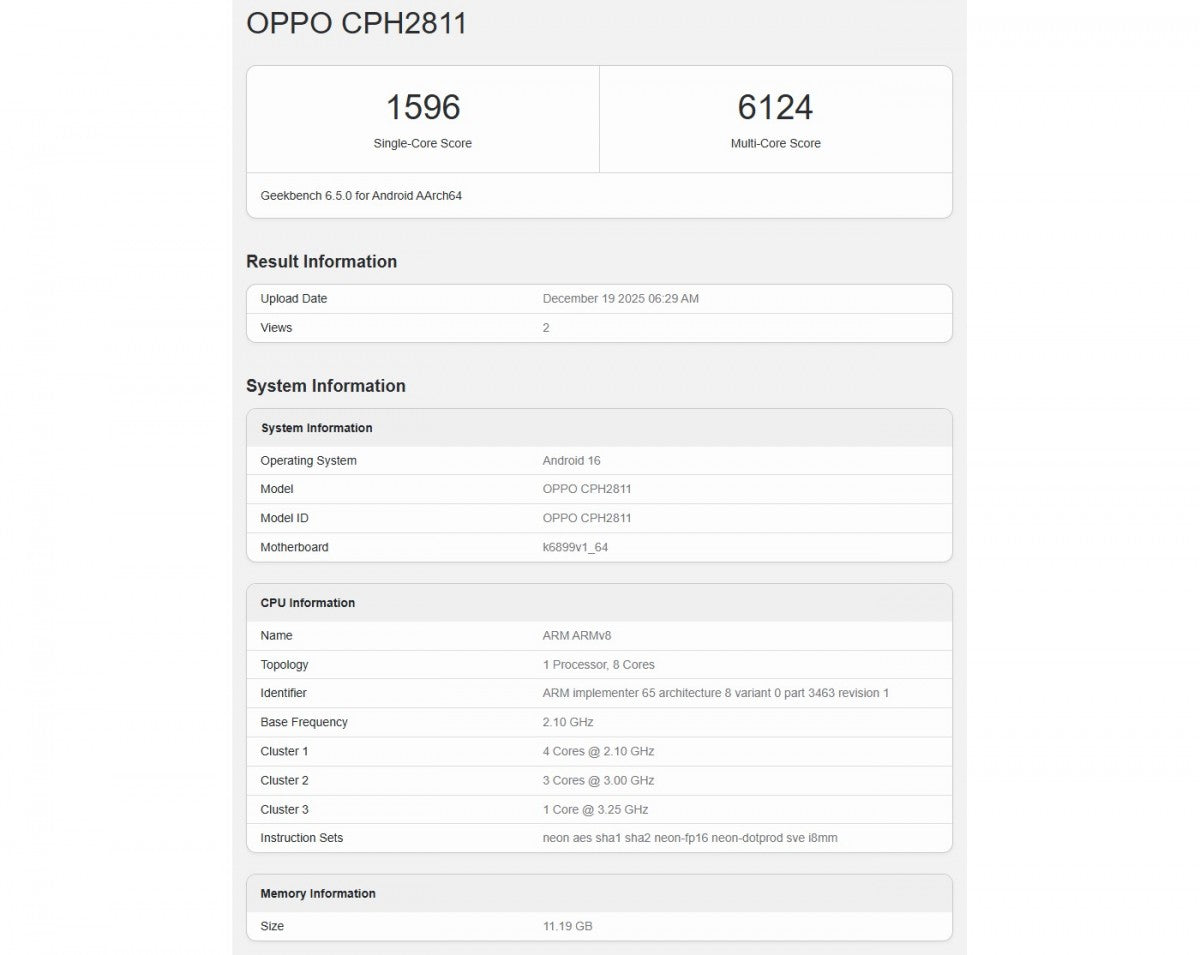 Oppo Reno15 Pro Max'ın Geekbench'te görüldüğü iddia edildi