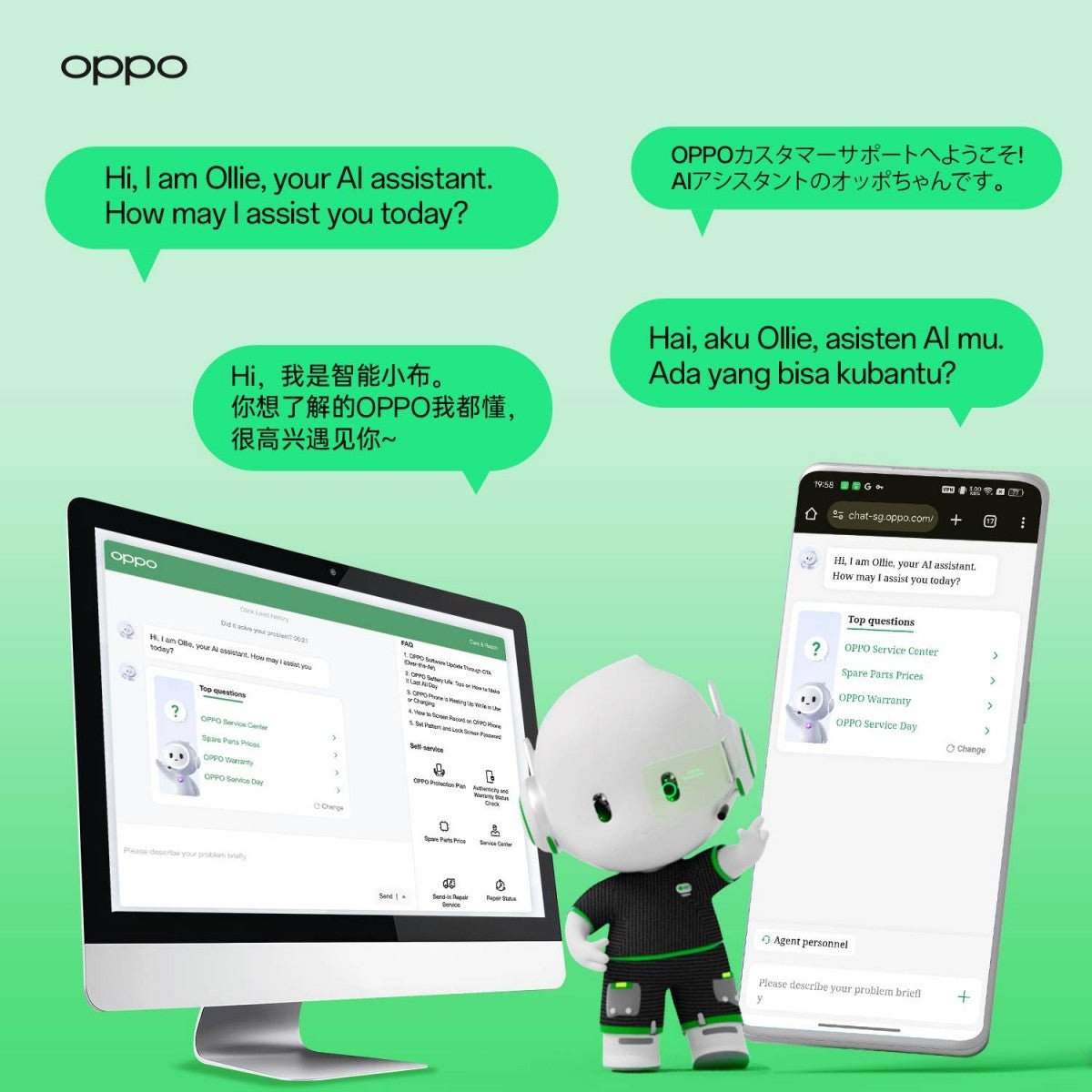 Oppo, yapay zeka destekli satış sonrası hizmet sistemi tanıtıyor