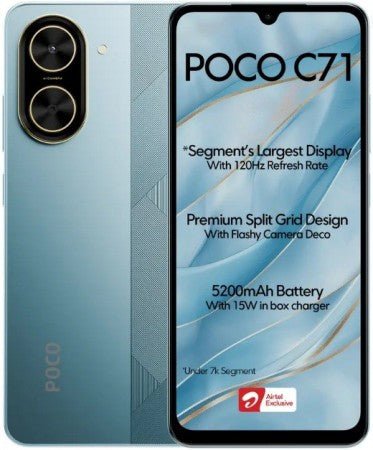 Poco C71, 120Hz ekran ve 5.200 mAh batarya ile geliyor