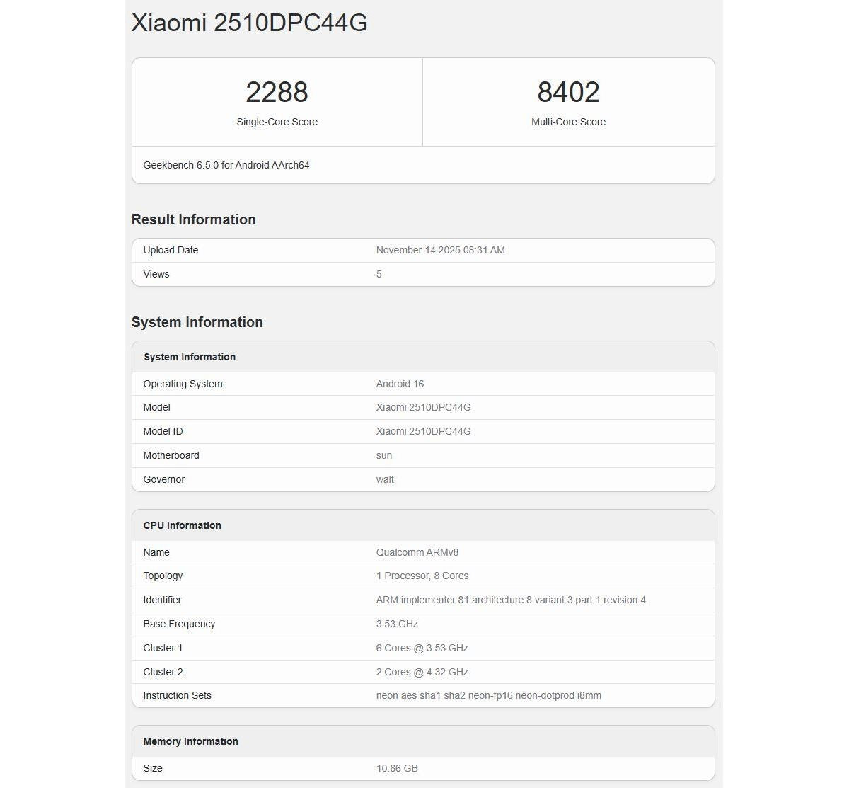 Poco F8 Pro, işlemcisini ortaya çıkaran Geekbench testinden geçti