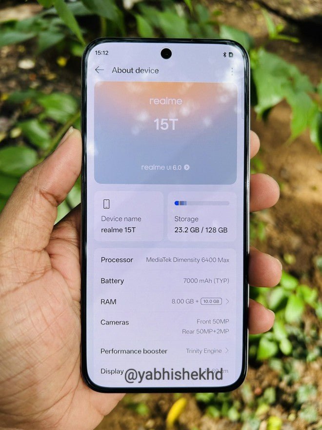 Realme 15T doğada görüldü