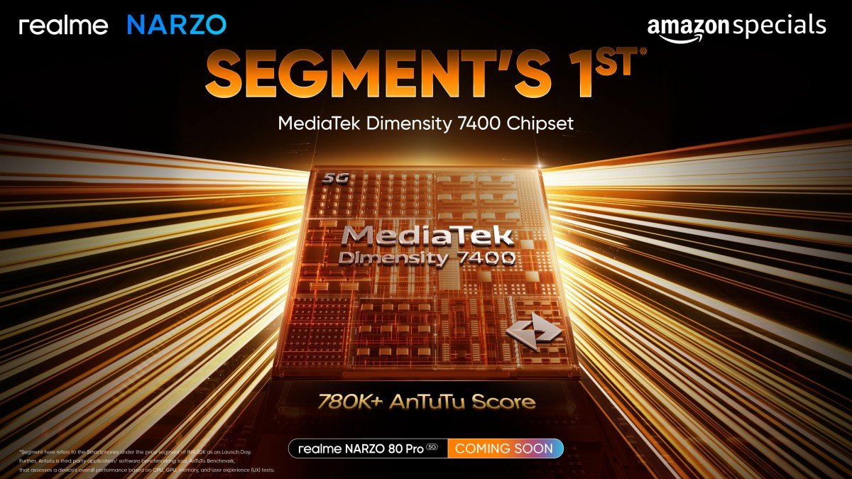 Realme Narzo 80 Pro, yakında Dimensity 7400 yonga seti ile geliyor