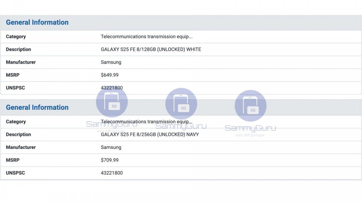 Samsung Galaxy S25 FE'nin ABD fiyatı sızdırıldı