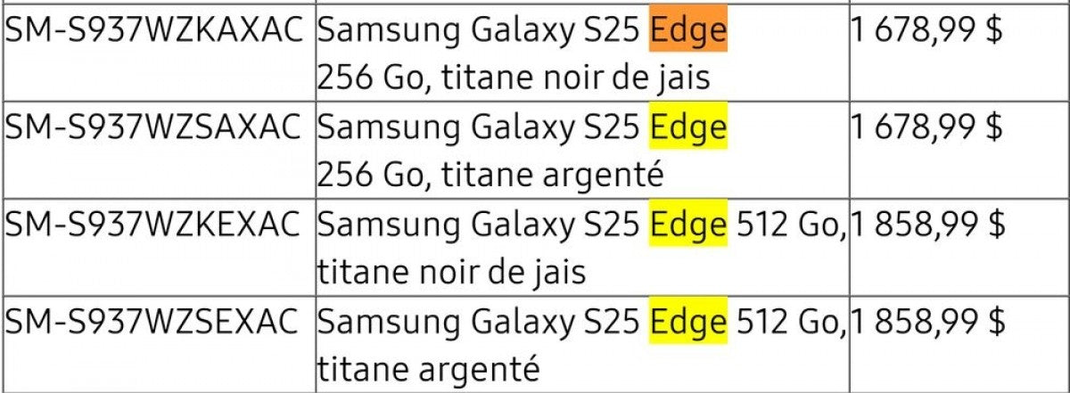 Samsung yanlışlıkla Galaxy S25 Edge fiyatını açıkladı