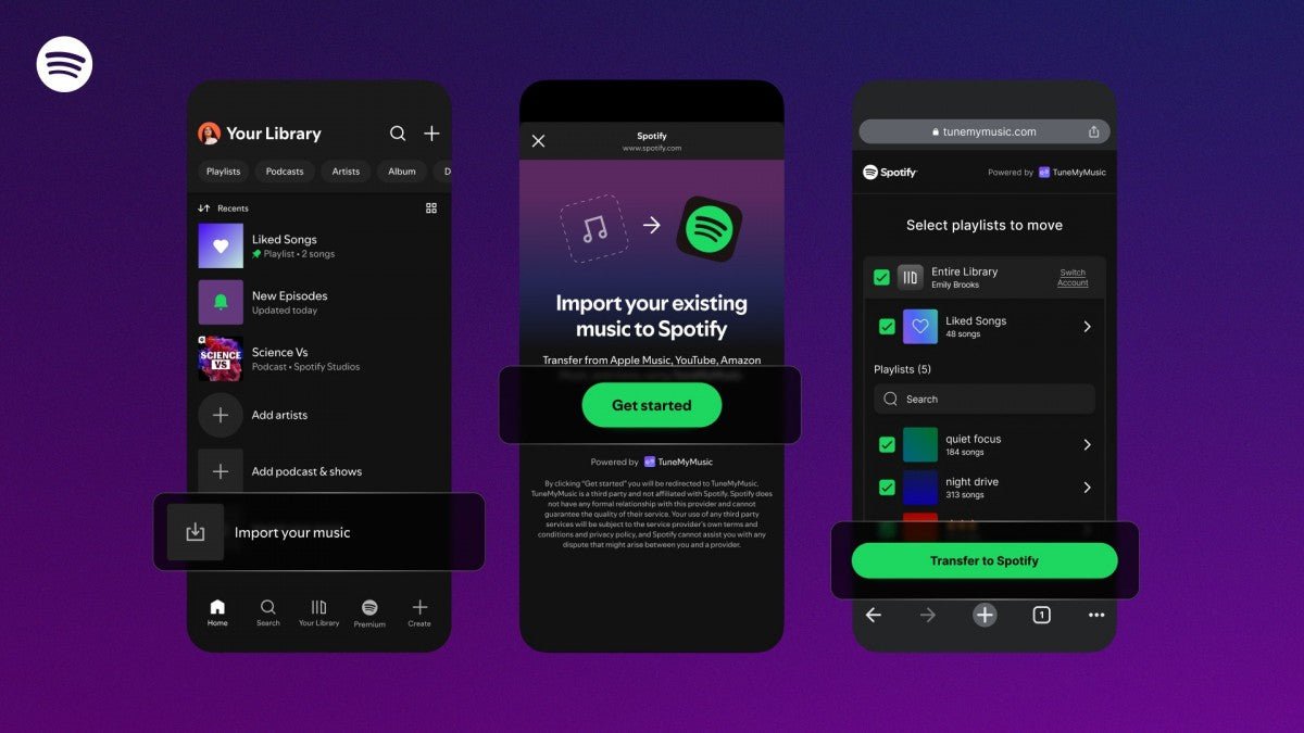 Spotify artık rakip hizmetlerden çalma listelerinizi aktarmanız için yerleşik bir yönteme sahip