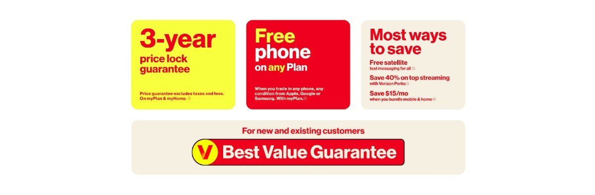 Verizon, planları için üç yıllık fiyat kilidi garantisini tanıttı.