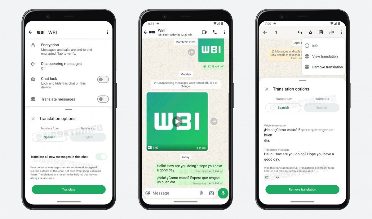 WhatsApp'ın mesajları ve kanal güncellemeleri çevirisi beta kullanıcıları için mevcut