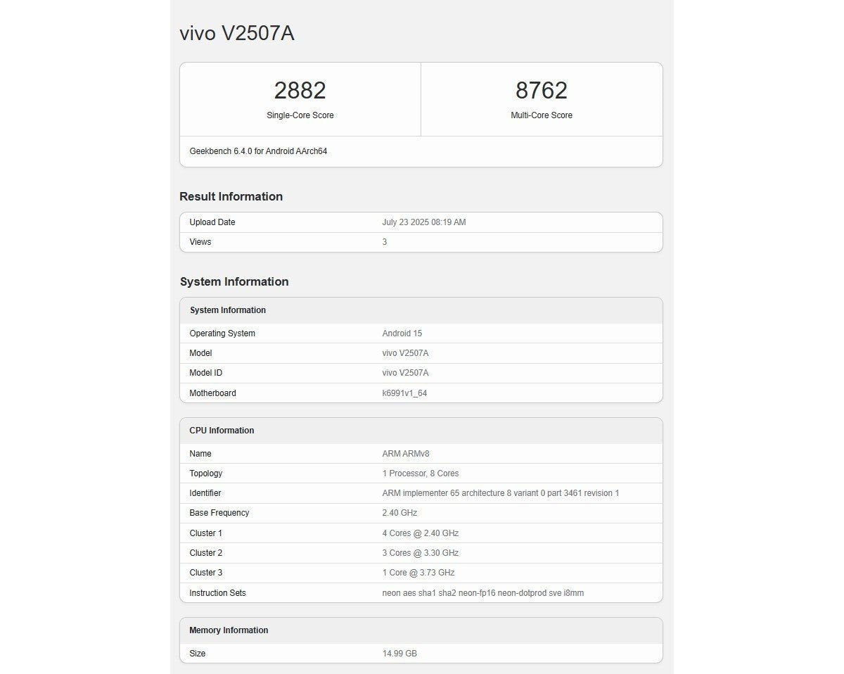 Yeni vivo (ya da IQOO) 8000mAh'lik devasa bir pil ve Dimensity 9400+ ile geliyor