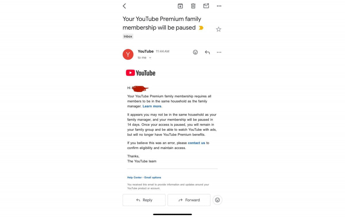 YouTube artık aynı konumda olmayan Premium Aile Planı hesaplarını hedefliyor