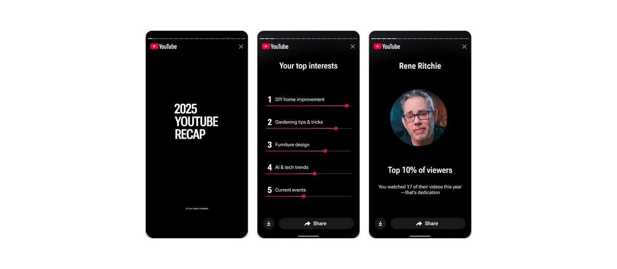 YouTube kendi yıllık özetini tanıtıyor