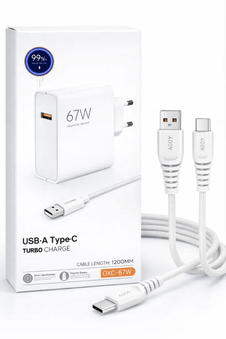 67 watt hızlı şarj aleti ve kablosu